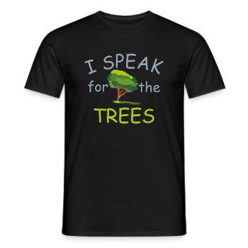Je parle au nom des arbres - T-shirt homme - noir - Devant - AI Model Male 178 light (178cm)