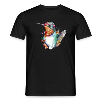 Mimi der Kolibri - Männer T-Shirt - Schwarz - Vorne - AI Model Male 178 light (178cm)