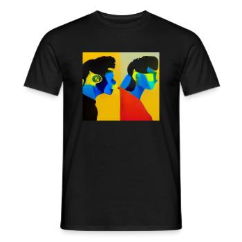 People - Männer T-Shirt - Schwarz - Vorne - AI Model Male 178 light (178cm)