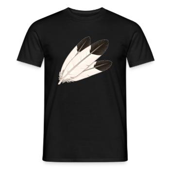 Plume d'aigle - T-shirt homme - noir - Devant - AI Model Male 178 light (178cm)