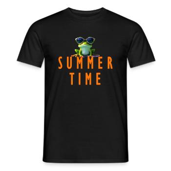 Grenouille heure d’été - T-shirt homme - noir - Devant - AI Model Male 178 light (178cm)