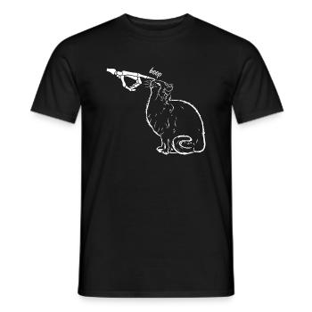 Funny cat t-shirt Boop T-Shirt - Men's T-Shirt - black - Front - AI Model Male 178 light (178cm)