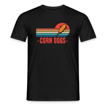 Corn Dogs - Nourriture délicieuse Chien de maïs sur un bâton rapide - T-shirt homme - noir - Devant - AI Model Male 178 light (178cm)
