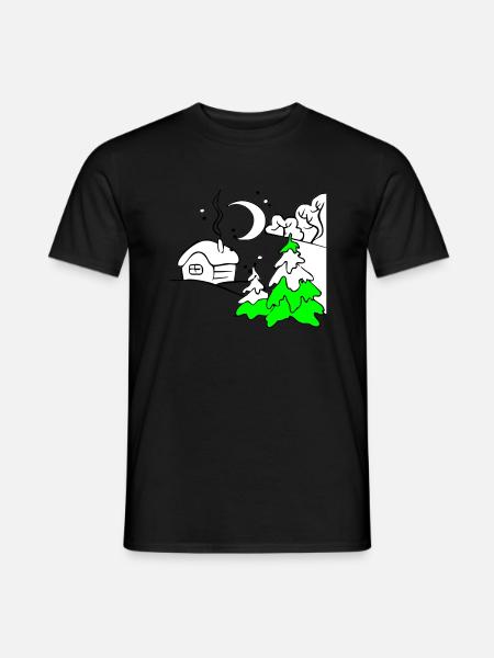 Hiver - T-shirt homme - noir