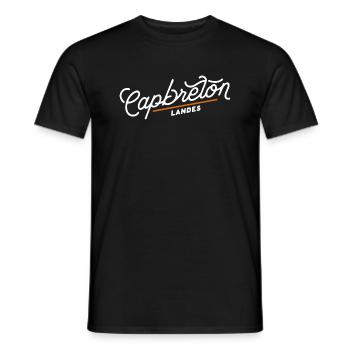 capbreton landes - T-shirt homme - noir - Devant - AI Model Male 178 light (178cm)