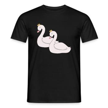 Cygne 2x - T-shirt homme - noir - Devant - AI Model Male 178 light (178cm)