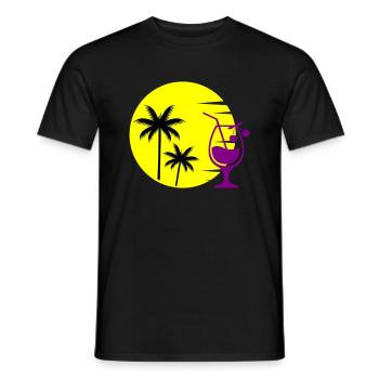 cocktail sunset - Men's T-Shirt - black - Front - AI Model Male 178 light (178cm)