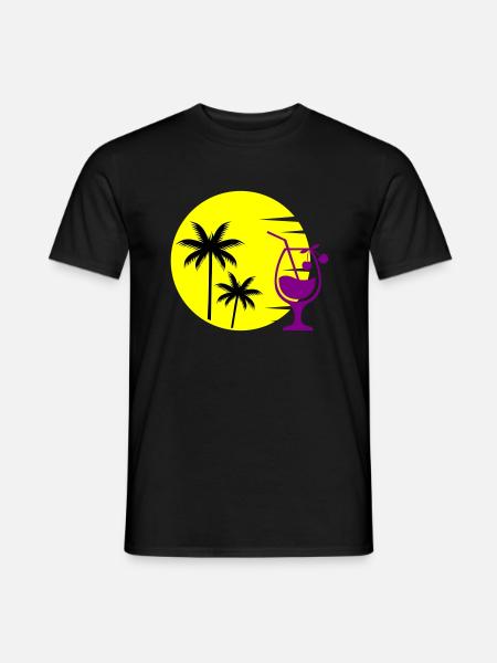 cocktail sunset - Men's T-Shirt - black