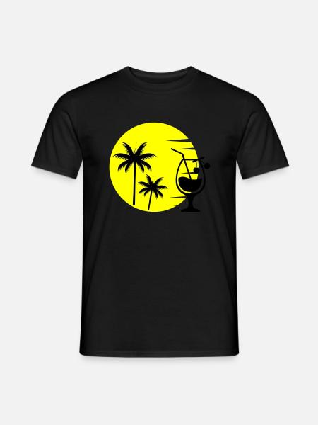 cocktail sunset - Männer T-Shirt - Schwarz