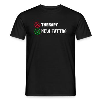 Therapy New Tattoo Inked Skin Illustration Body - Men's T-Shirt - black - Front - AI Model Male 178 light (178cm)