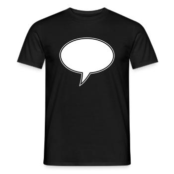 Sprechblase Design Links - Männer T-Shirt - Schwarz - Vorne - AI Model Male 178 light (178cm)