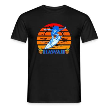 Surfen Hawaii - Männer T-Shirt - Schwarz - Vorne - AI Model Male 178 light (178cm)