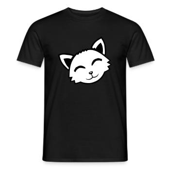 Cat Pet Animal Cute Little Kitten Friendly - Men's T-Shirt - black - Front - AI Model Male 178 light (178cm)