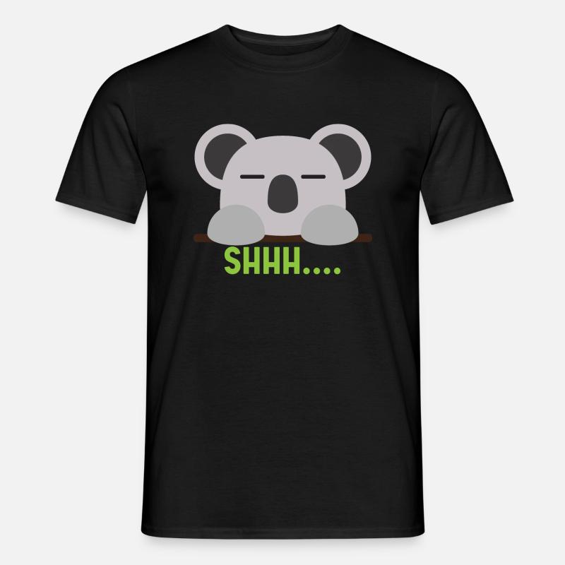 Koala 03 - Männer T-Shirt - Schwarz