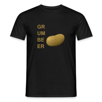 Grumbeer / Potato - Men's T-Shirt - black - Front - AI Model Male 178 light (178cm)
