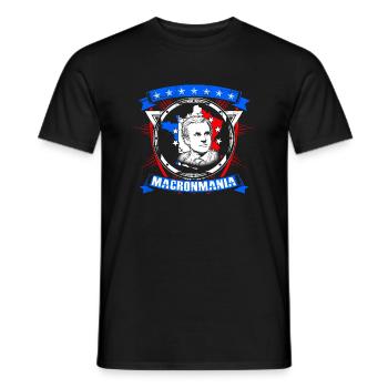 La France Emmanuel Macron Idée cadeau - T-shirt homme - noir - Devant - AI Model Male 178 light (178cm)