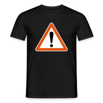 traffic sign 160659 - Men's T-Shirt - black - Front - AI Model Male 178 light (178cm)