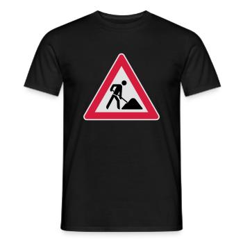 Baustelle - Männer T-Shirt - Schwarz - Vorne - AI Model Male 178 light (178cm)