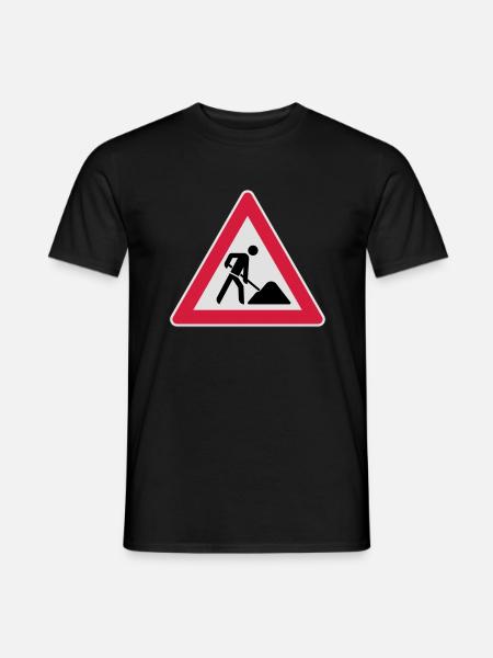 Baustelle - Männer T-Shirt - Schwarz