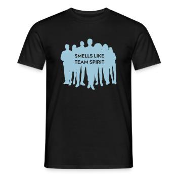 Smells Like Team Spirit - Men's T-Shirt - black - Front - AI Model Male 178 light (178cm)