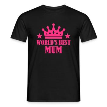 World's Best Mum - T-shirt homme - noir - Devant - AI Model Male 178 light (178cm)