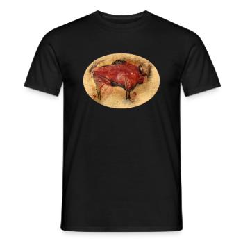 Altamira Bison - Männer T-Shirt - Schwarz - Vorne - AI Model Male 178 light (178cm)