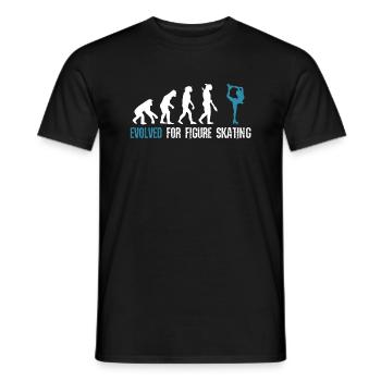 Evolved for Figure Skating Evolution - Männer T-Shirt - Schwarz - Vorne - AI Model Male 178 light (178cm)