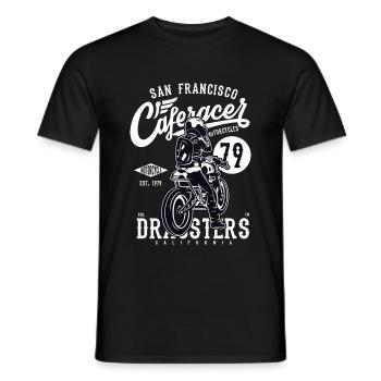 San Francisco Café Racer Motorräder - Männer T-Shirt - Schwarz - Vorne - AI Model Male 178 light (178cm)