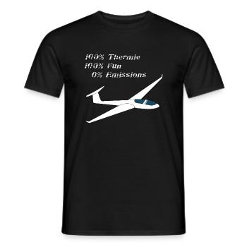 Segelflieger Pilot Fliegen Klimaschutz Natur Sport - Männer T-Shirt - Schwarz - Vorne - AI Model Male 178 light (178cm)