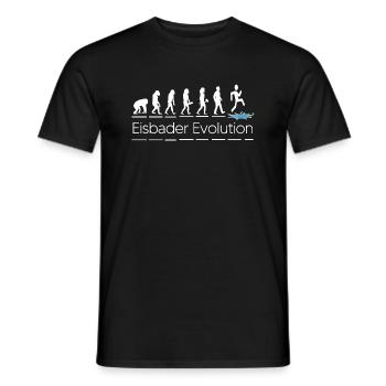 eisbader winterschwimmen evolution eiswasser - Männer T-Shirt - Schwarz - Vorne - AI Model Male 178 light (178cm)