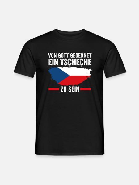 Tschechien Tscheche Tschechisches - Männer T-Shirt - Schwarz