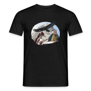 Baret Vulture National Park Berchtesgaden - Men's T-Shirt - black - Front - AI Model Male 178 light (178cm)