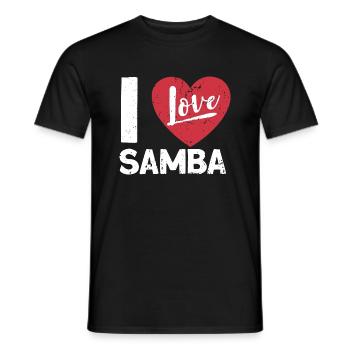 Samba - Männer T-Shirt - Schwarz - Vorne - AI Model Male 178 light (178cm)