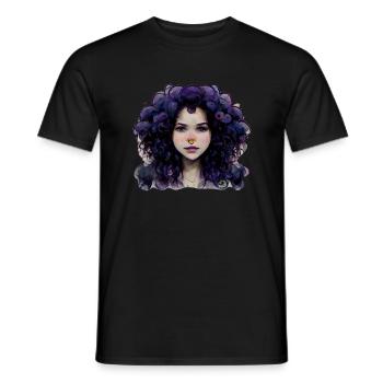 Violet - Men's T-Shirt - black - Front - AI Model Male 178 light (178cm)