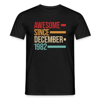 Né génial depuis décembre 1982 - T-shirt homme - noir - Devant - AI Model Male 178 light (178cm)