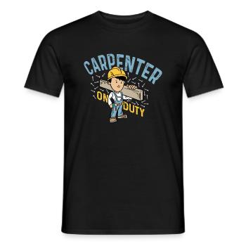 Zimmermann im Dienst Fleißiger Arbeiter Geschenk - Männer T-Shirt - Schwarz - Vorne - AI Model Male 178 light (178cm)