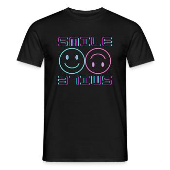 Smile color - Männer T-Shirt - Schwarz - Vorne - AI Model Male 178 light (178cm)