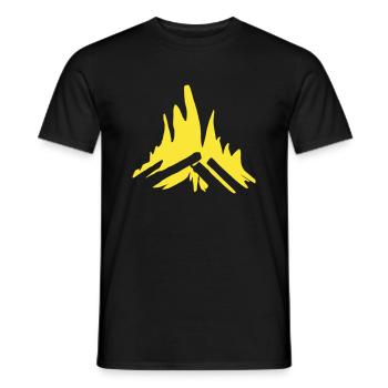 Feu de camp Camping Nature Vecteur de feu de forêt 4 - T-shirt homme - noir - Devant - AI Model Male 178 light (178cm)