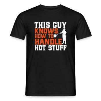 Glasblasen Glasarbeiter Glasbläserei Geschenk - Männer T-Shirt - Schwarz - Vorne - AI Model Male 178 light (178cm)