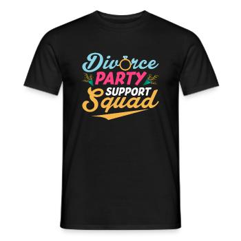 Divorce Party Support Squad Divorcee Ex-Wife Women - Men's T-Shirt - black - Front - AI Model Male 178 light (178cm)