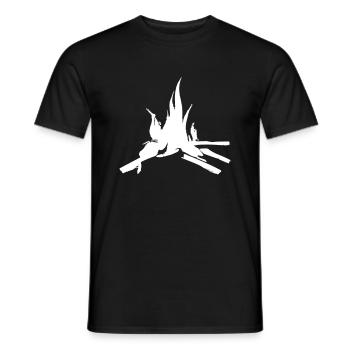 Feu de camp Camping Nature Vecteur de feux de forêt 10 - T-shirt homme - noir - Devant - AI Model Male 178 light (178cm)