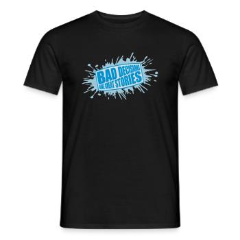 bad decisions great stories - Männer T-Shirt - Schwarz - Vorne - AI Model Male 178 light (178cm)