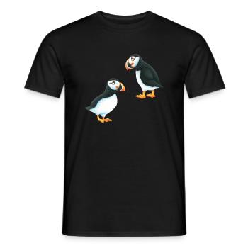 Macareux - T-shirt homme - noir - Devant - AI Model Male 178 light (178cm)