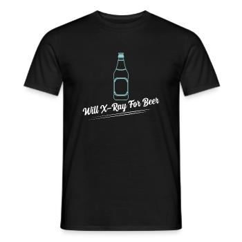 Will X-Ray For Beer Radiology X-Ray Rad Tech - Männer T-Shirt - Schwarz - Vorne - AI Model Male 178 light (178cm)