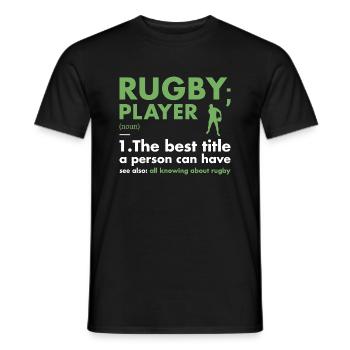 Sport Player Definition Rugby - Männer T-Shirt - Schwarz - Vorne - AI Model Male 178 light (178cm)