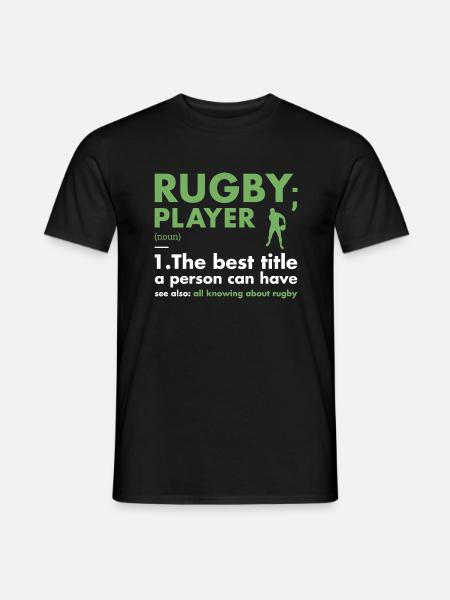 Sport Player Definition Rugby - Men's T-Shirt - black