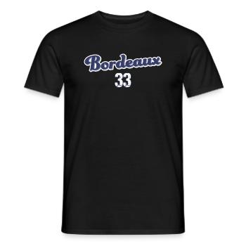 Bordeaux France - T-shirt homme - noir - Devant - AI Model Male 178 light (178cm)