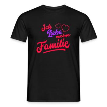 Ich liebe meine Familie - Männer T-Shirt - Schwarz - Vorne - AI Model Male 178 light (178cm)