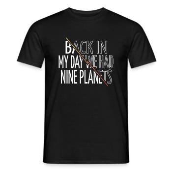 déclaration de blague terre amusant cadeau d’anniversaire vaisseau spatial - T-shirt homme - noir - Devant - AI Model Male 178 light (178cm)