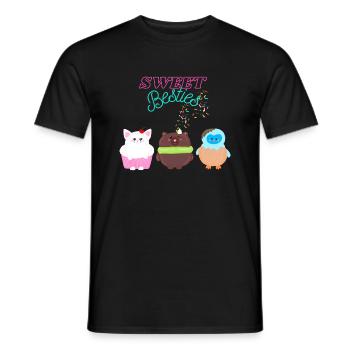 Sweets Besties - T-shirt homme - noir - Devant - AI Model Male 178 light (178cm)
